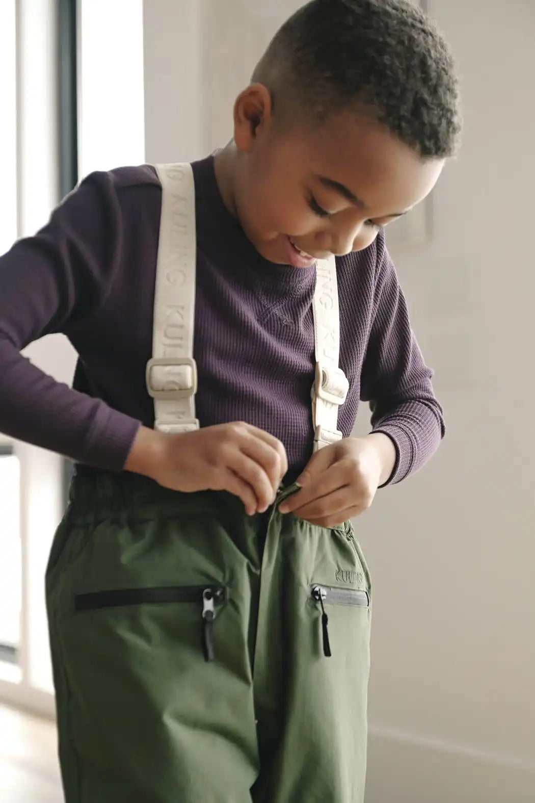 Children's Bamboo Waffle Knit Base Layer Long Sleeve