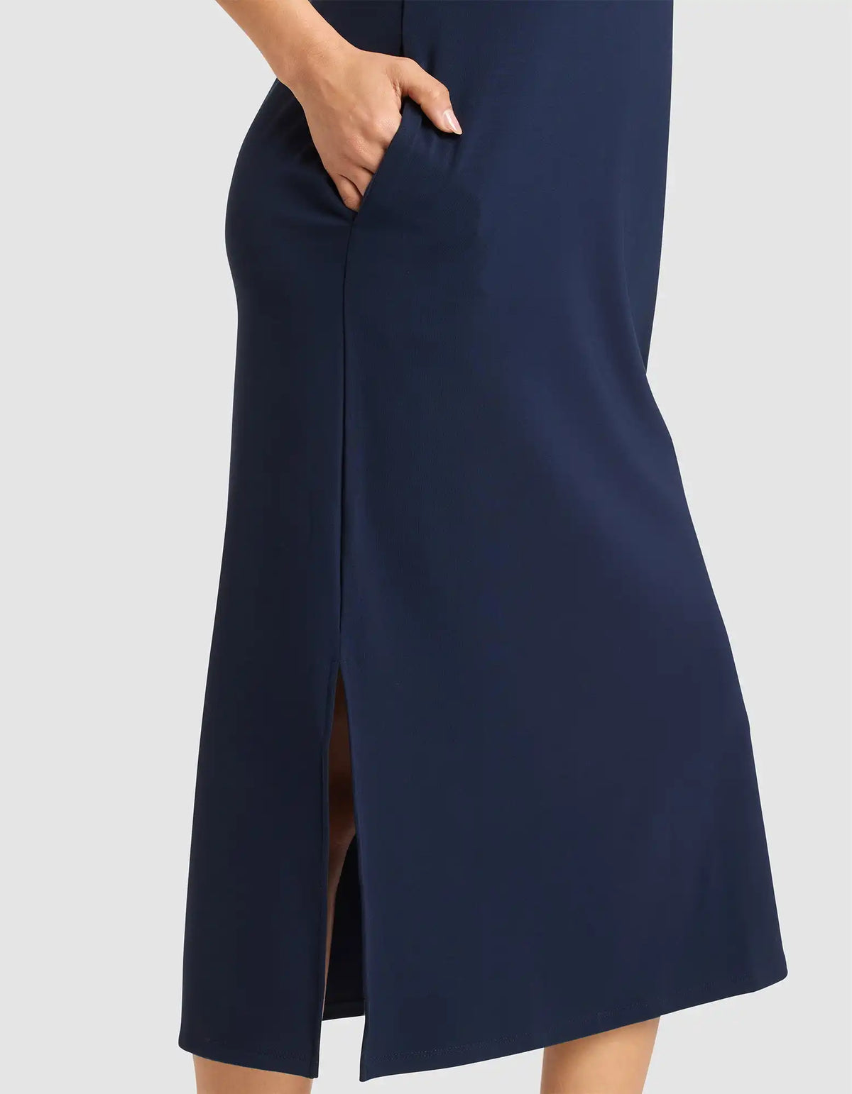 Women's Brushed Bamboo Sleeveless Midi Dress - Last Chance