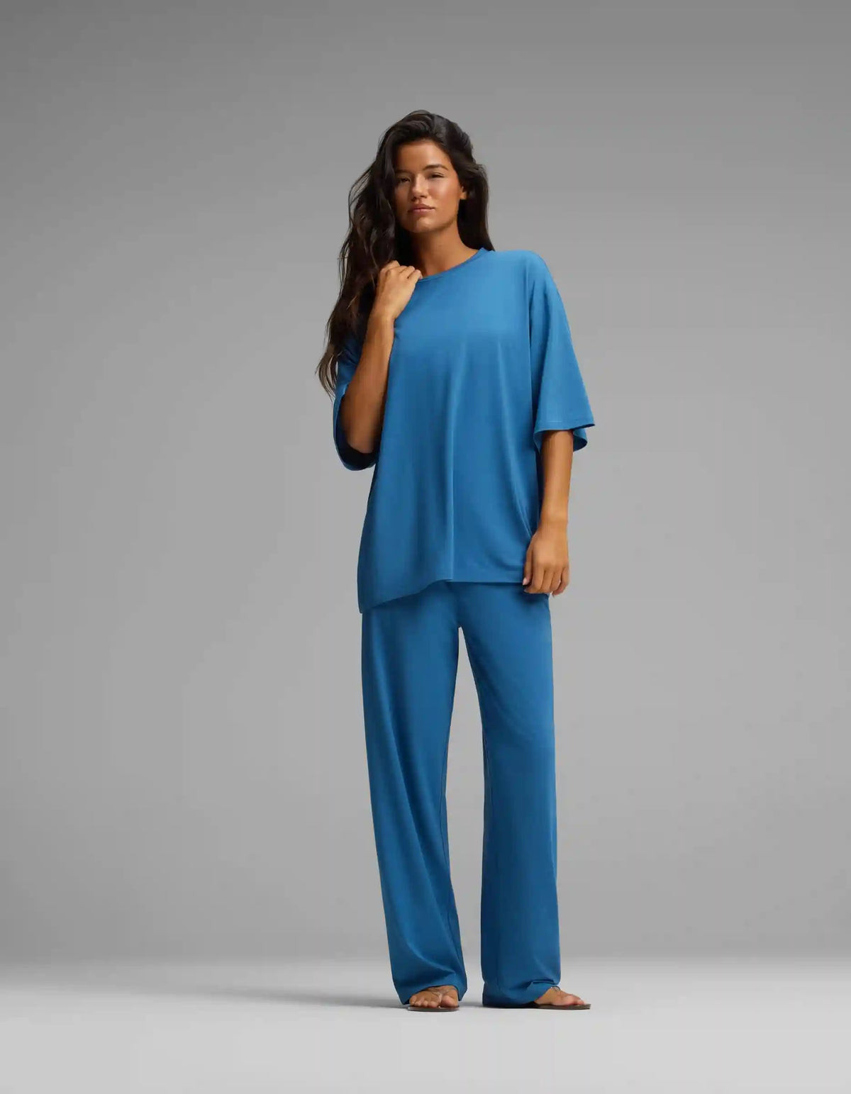 Women's First Layer Boyfriend Sleep Tee & Pajama Pant Set
