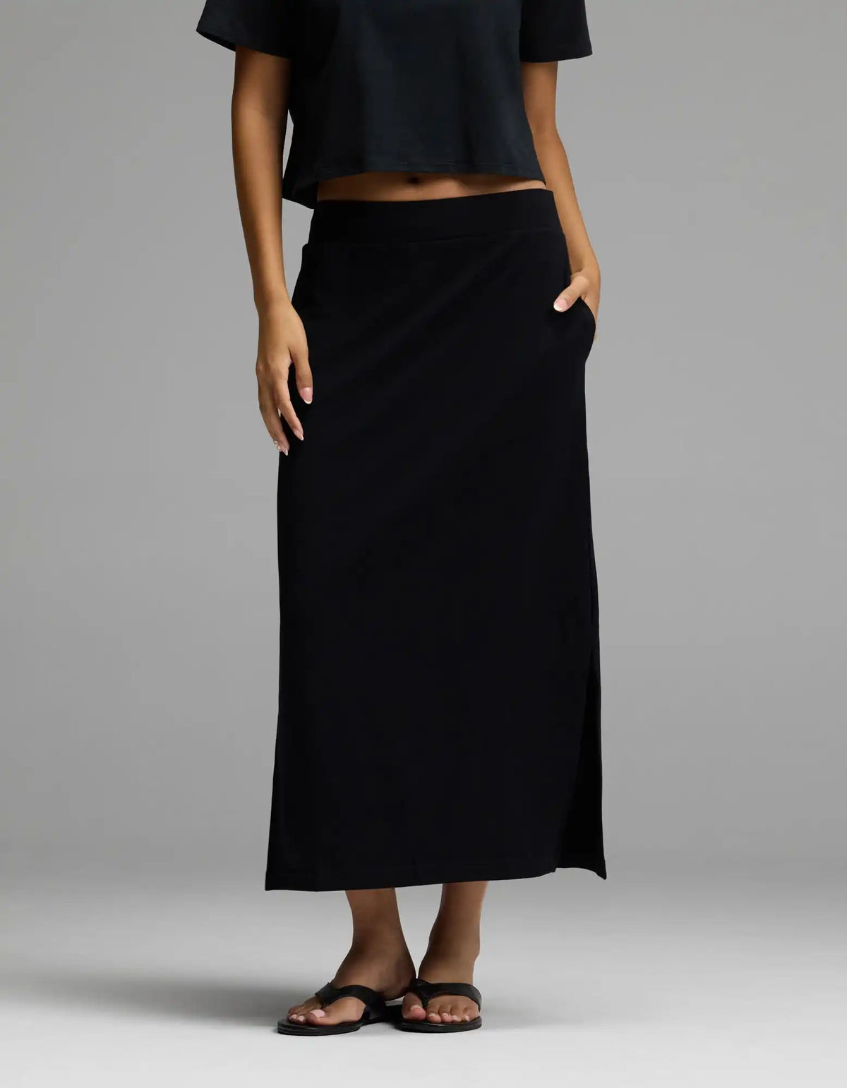 Women's Brushed Bamboo Midi Skirt