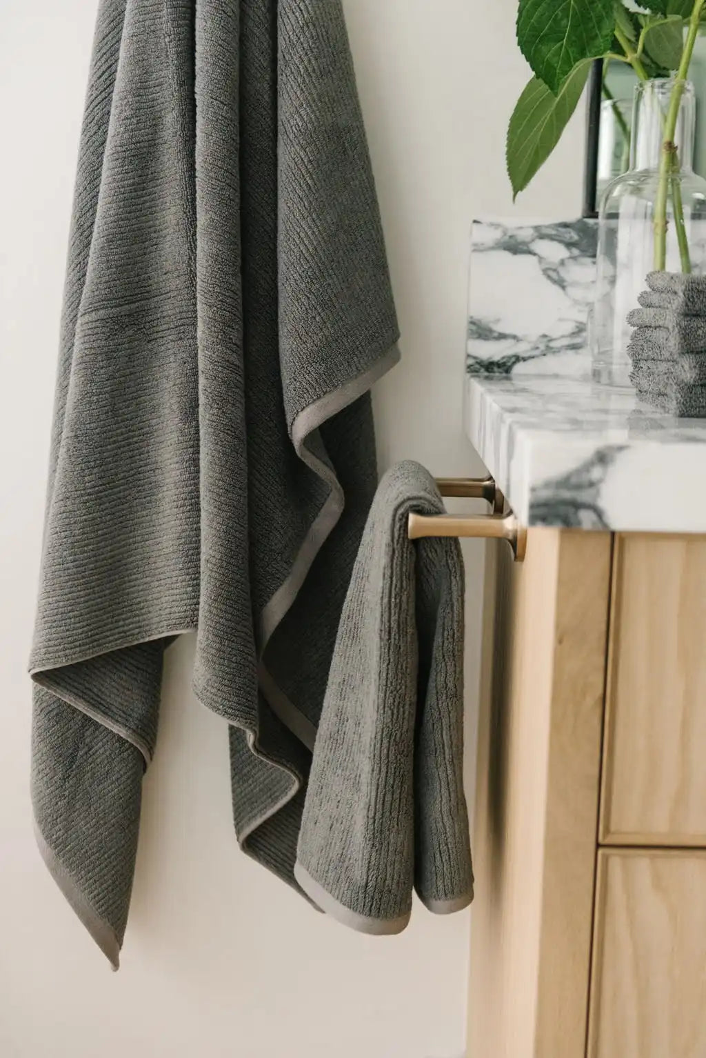 Ribbed Terry Hand Towels - Last Chance