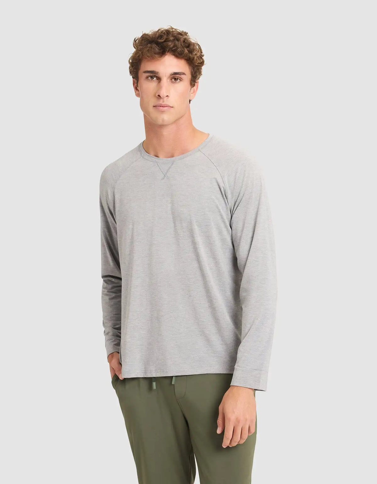 Men's Bamboo Stretch-Knit Long Sleeve Pajama Top