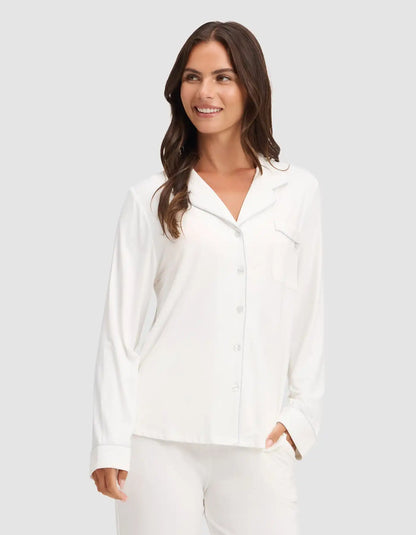 Women's Bamboo Stretch-Knit Long Sleeve Pajama Top TALL