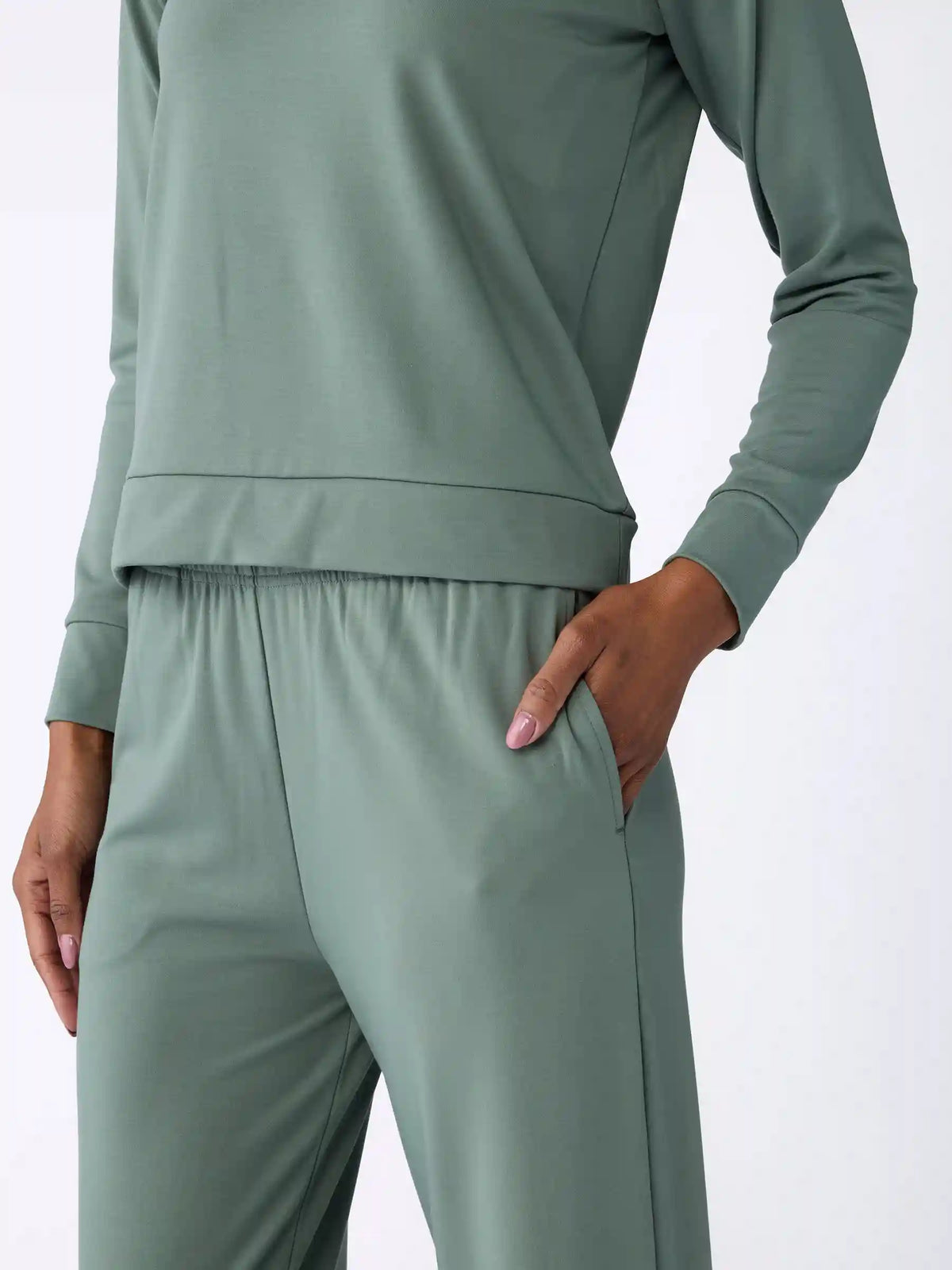 Women's Brushed Bamboo Wide Leg Pull On Pant TALL - Last Chance
