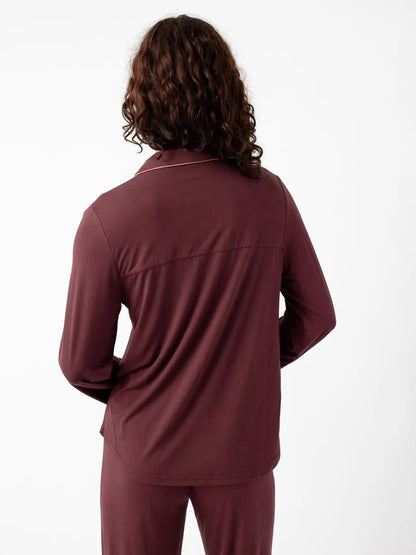 Women's Bamboo Stretch-Knit Long Sleeve Pajama Top - Last Chance