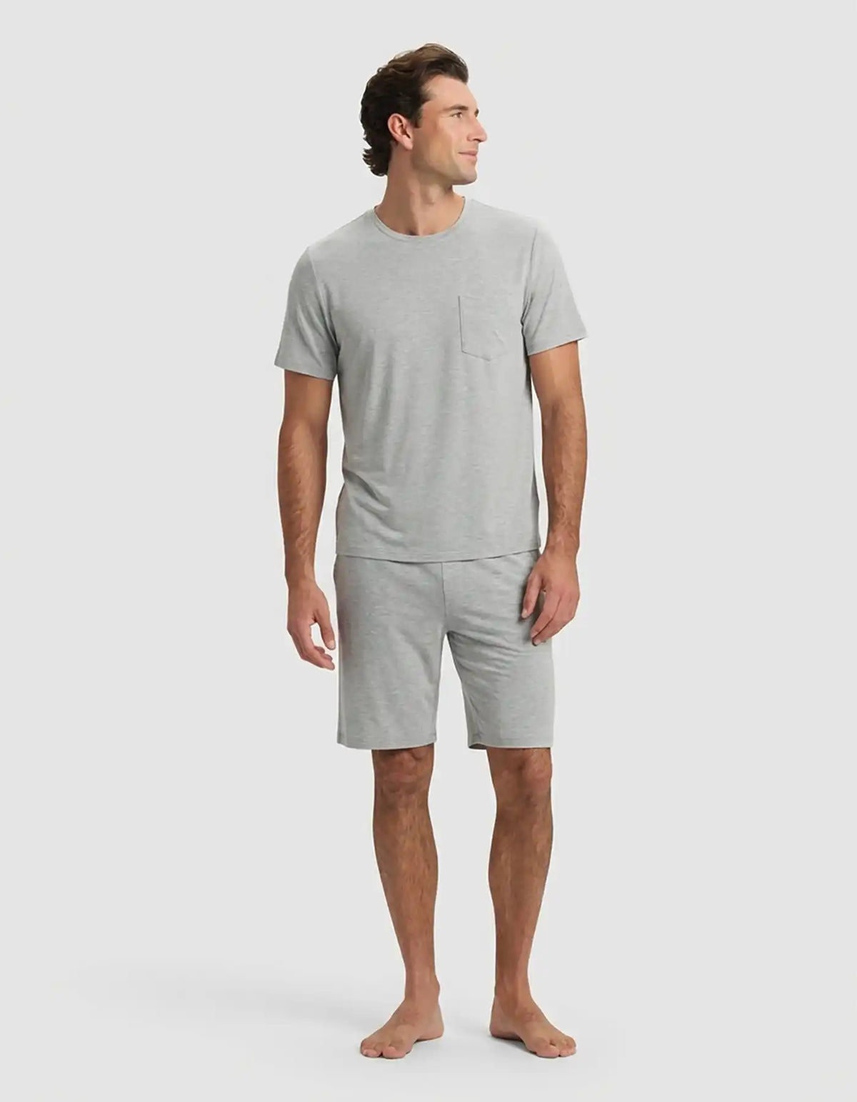 Men's Bamboo Stretch-Knit Short Sleeve Pajama Set