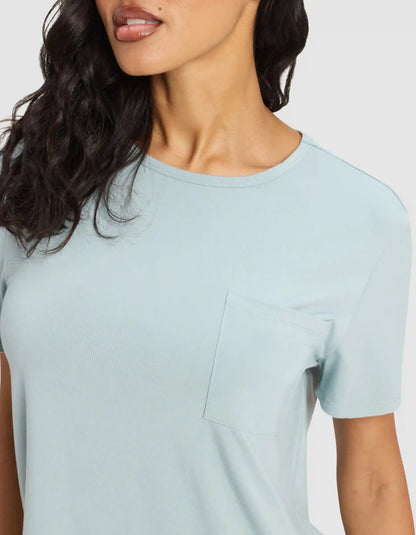 Women's Bamboo Stretch-Knit Lounge Tee & Pants Set