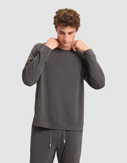Men's Brushed Bamboo Pullover Crew - Last Chance