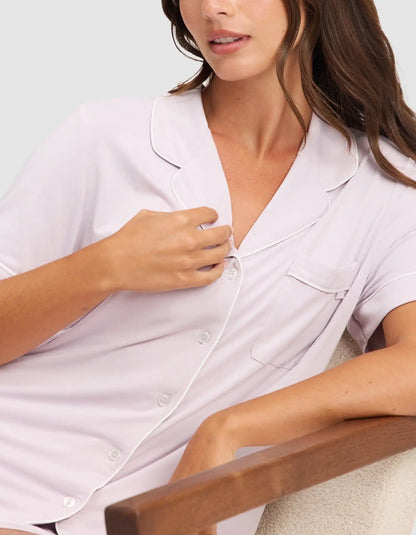 Women's Bamboo Stretch-Knit Short Sleeve Pajama Top
