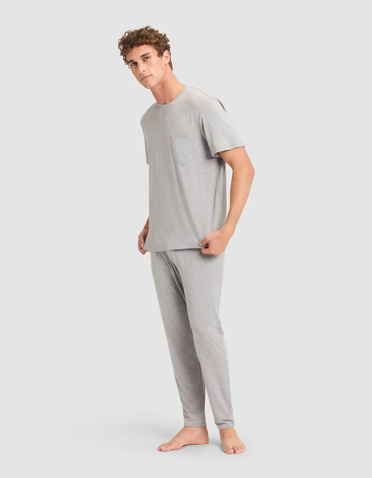 Men's Bamboo Stretch-Knit Short Sleeve Pajama Tee