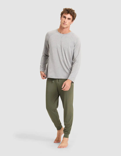 Men's Bamboo Stretch-Knit Long Sleeve Pajama Top