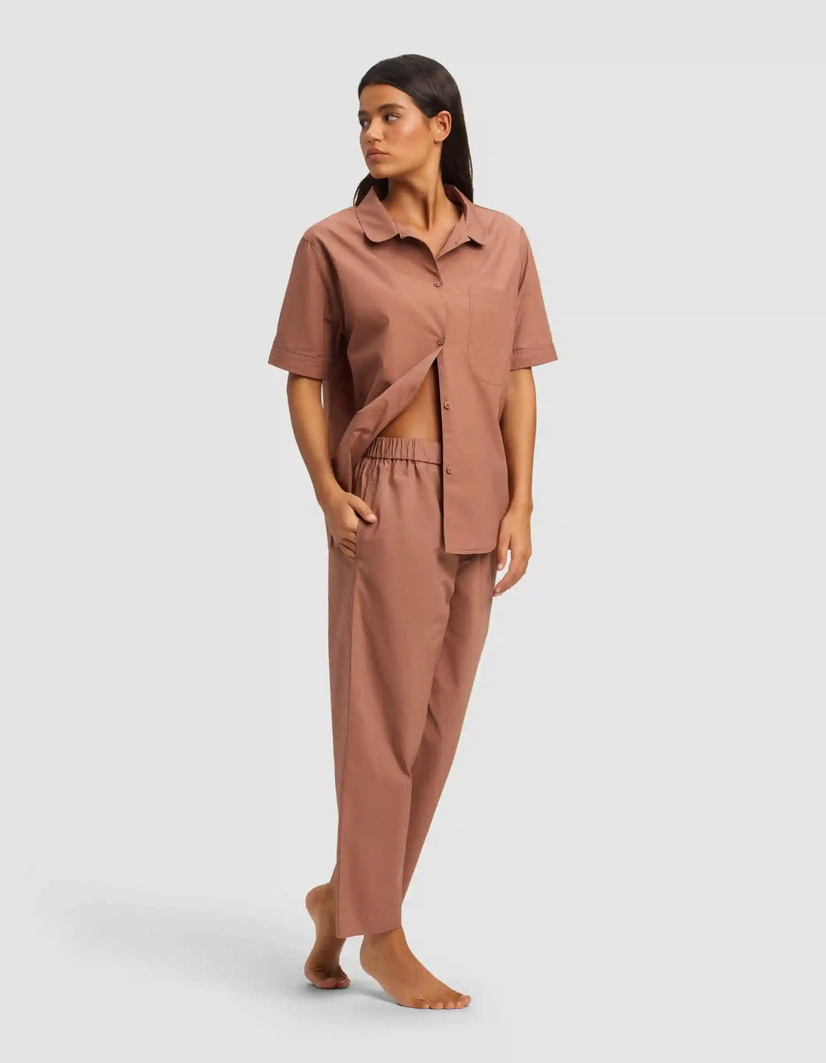 Women's Sutton Short Sleeve & Cropped Pajama Pant Set - Last Chance