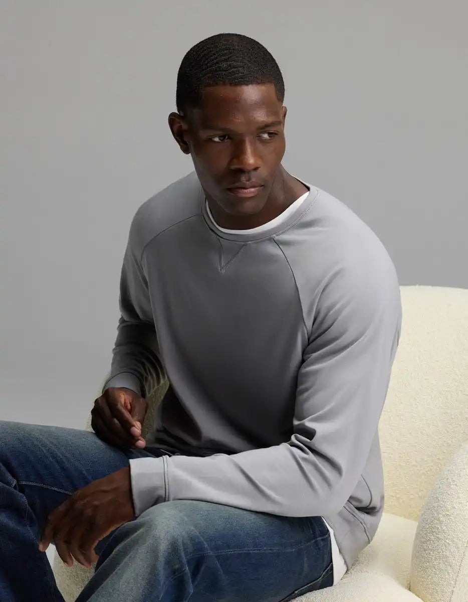 Men's Brushed Bamboo Pullover Crew