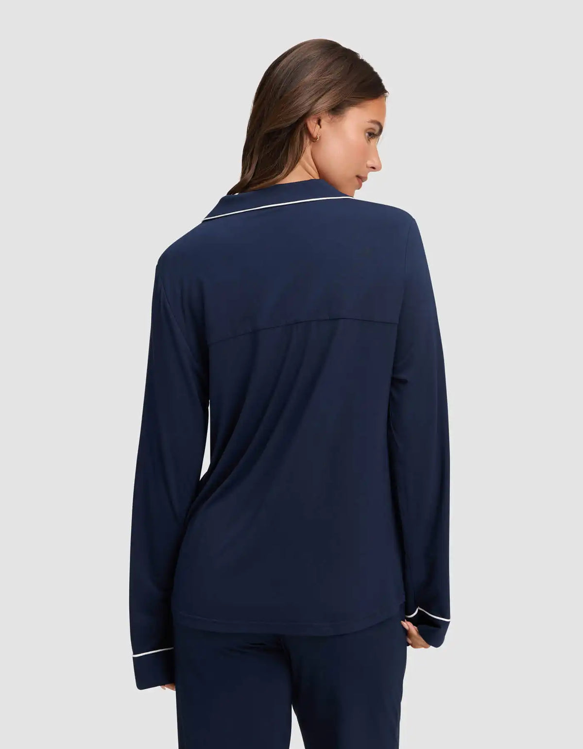 Women's Bamboo Stretch-Knit Long Sleeve Pajama Top - Petite