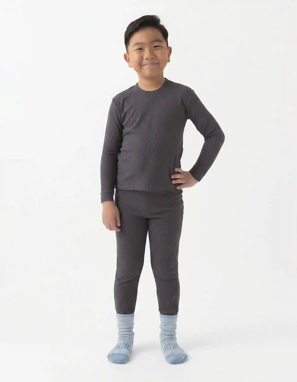 Children's Bamboo Waffle Knit Base Layer Set