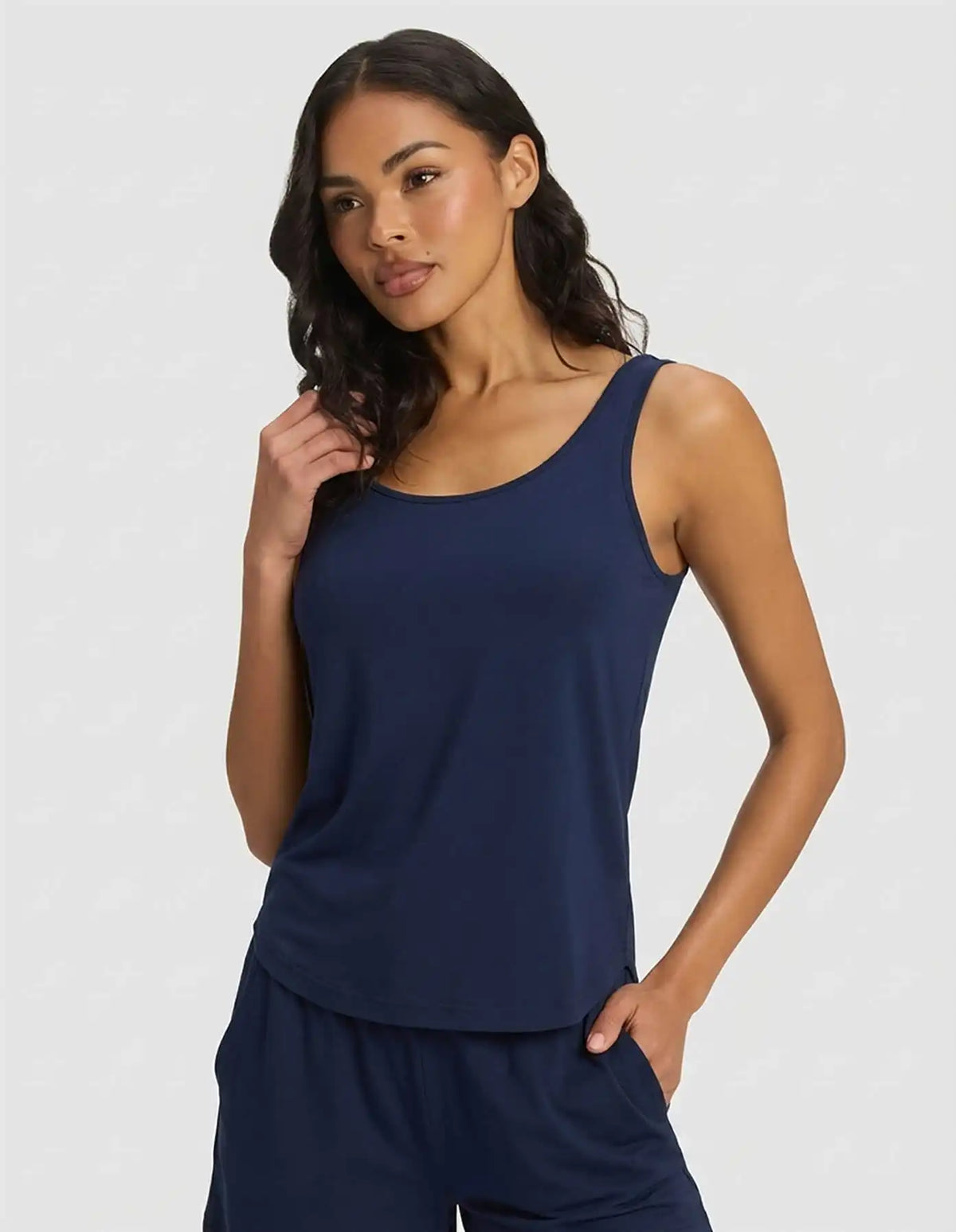 Women's Bamboo Stretch-Knit Tank & Tapered Pant Set