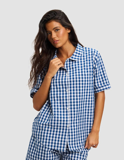 Women's Sutton Short Sleeve & Cropped Pajama Pant Set - Last Chance