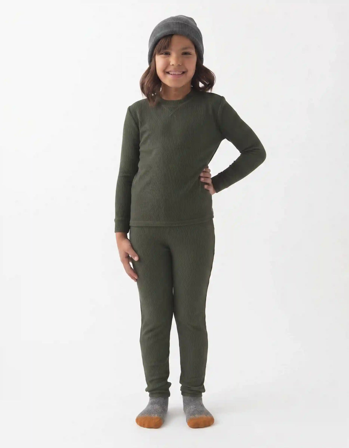 Children's Bamboo Waffle Knit Base Layer Set