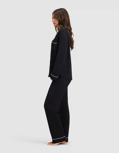 Women's Bamboo Stretch-Knit Long Sleeve Pajama Set