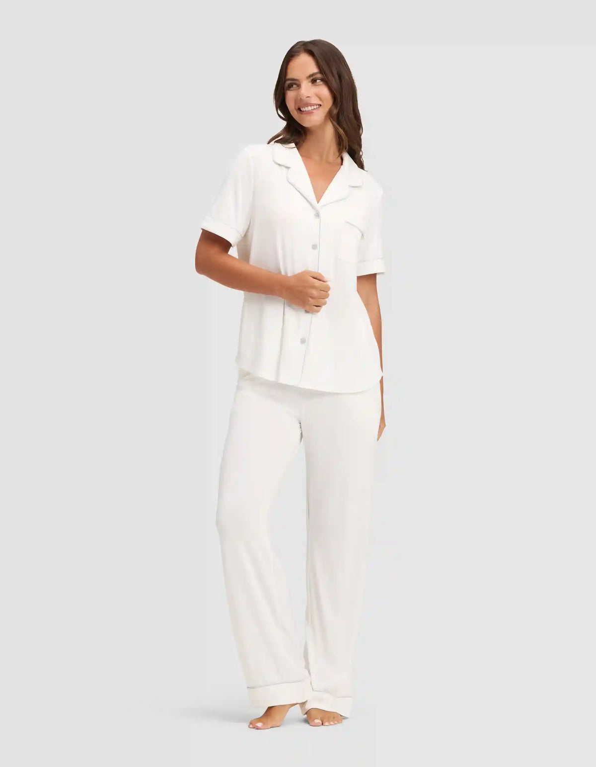 Women's Bamboo Stretch-Knit Short Sleeve Pajama Top