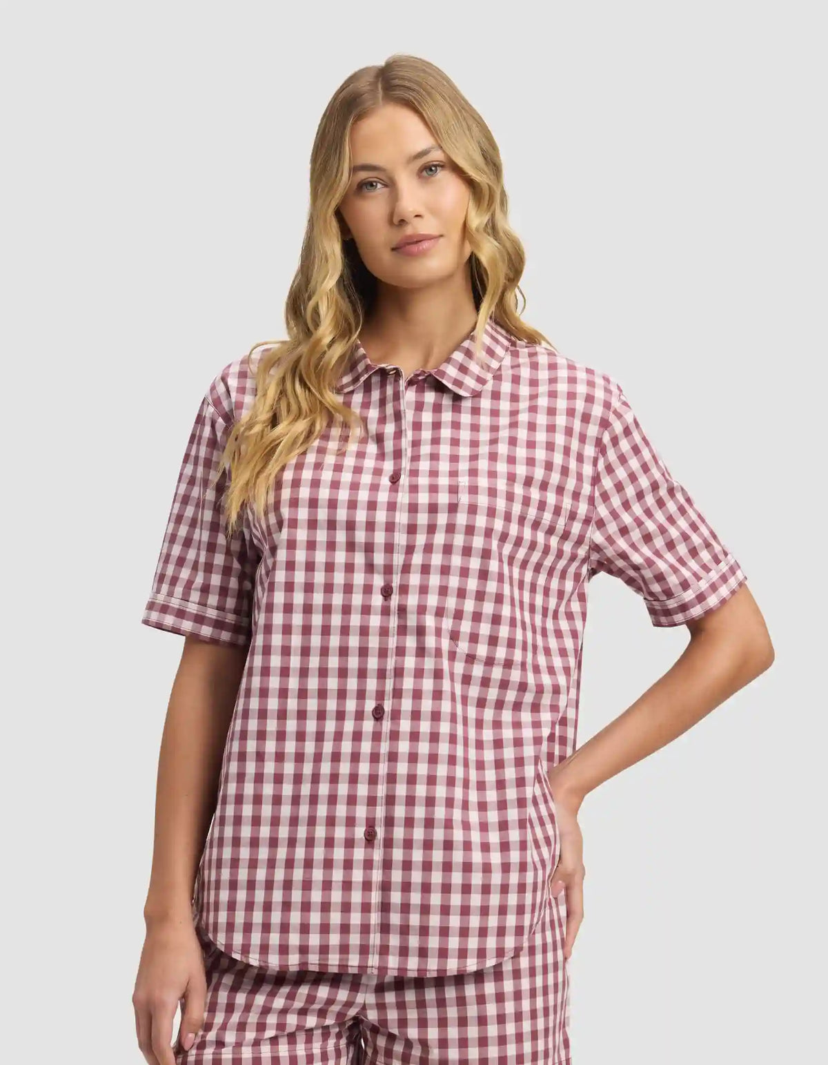 Women's Sutton Short Sleeve & Cropped Pajama Pant Set - Last Chance
