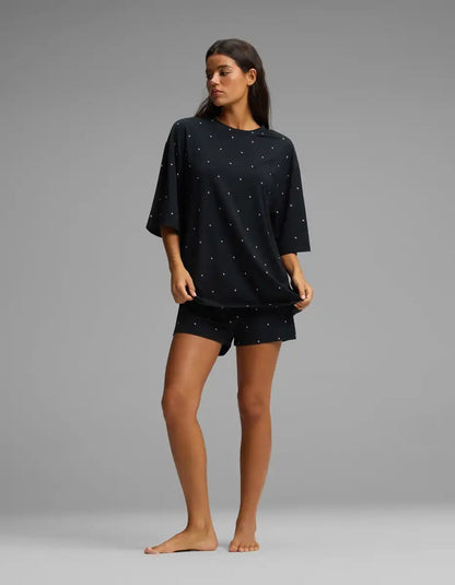 Women's First Layer Boyfriend Sleep Tee & Boxer Short Set
