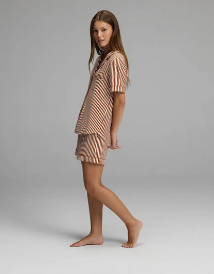 Women's Bamboo Stretch-Knit Short Sleeve Pajama Set