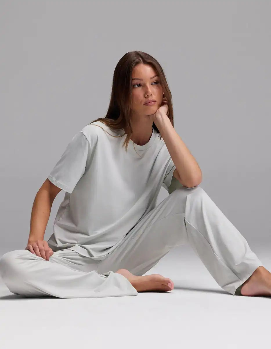 Women's First Layer Pajama Short Sleeve Tee & Pajama Pant Set