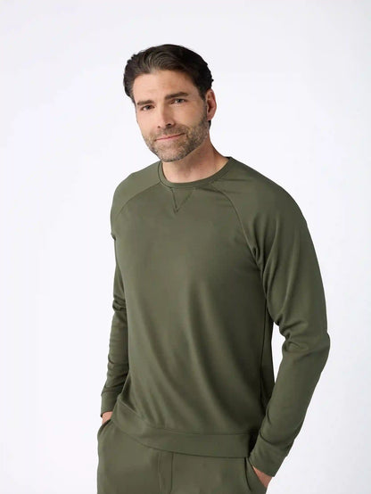 Men's Brushed Bamboo Pullover Crew - Last Chance
