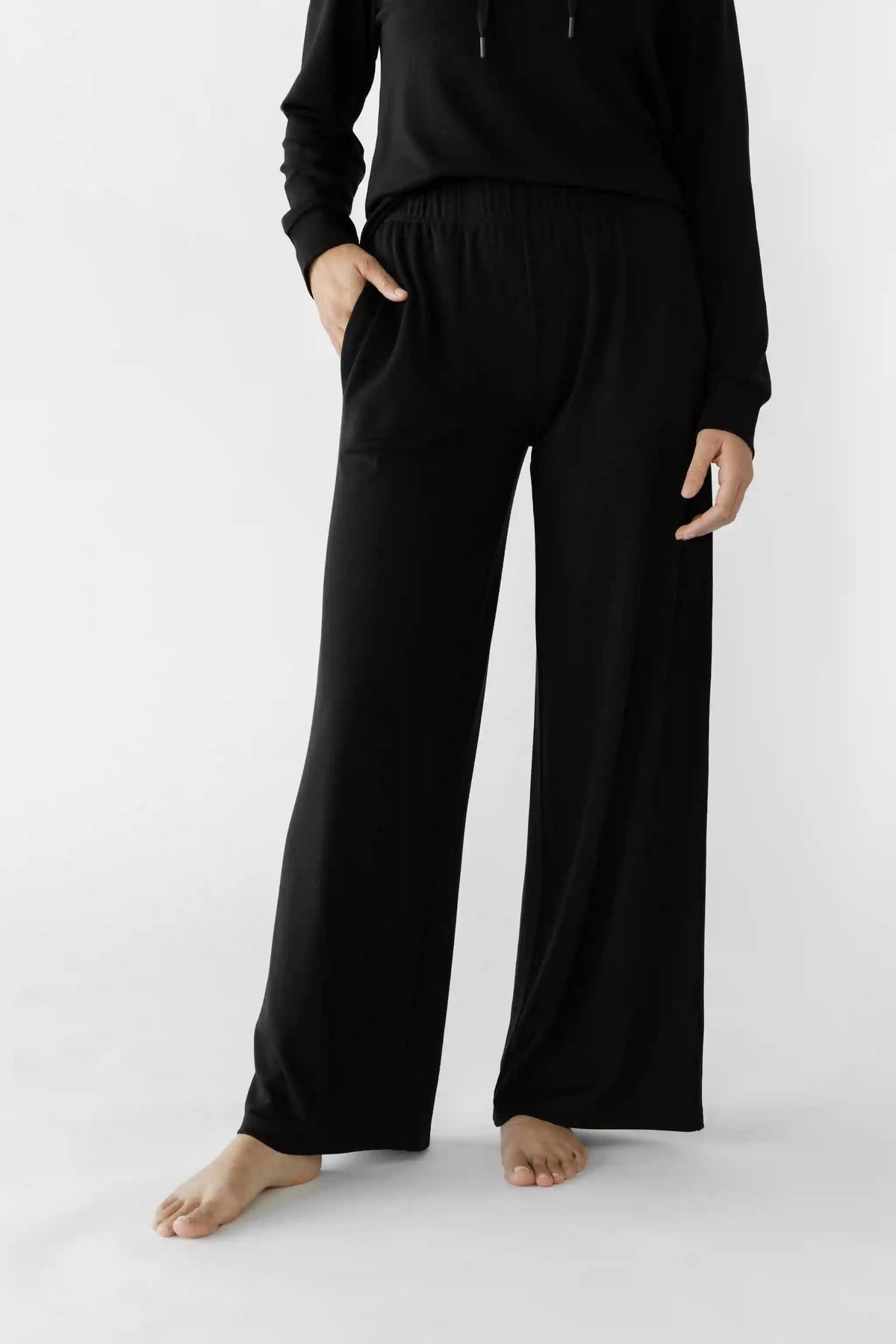 Women's Brushed Bamboo Wide Leg Pull On Pant TALL - Last Chance