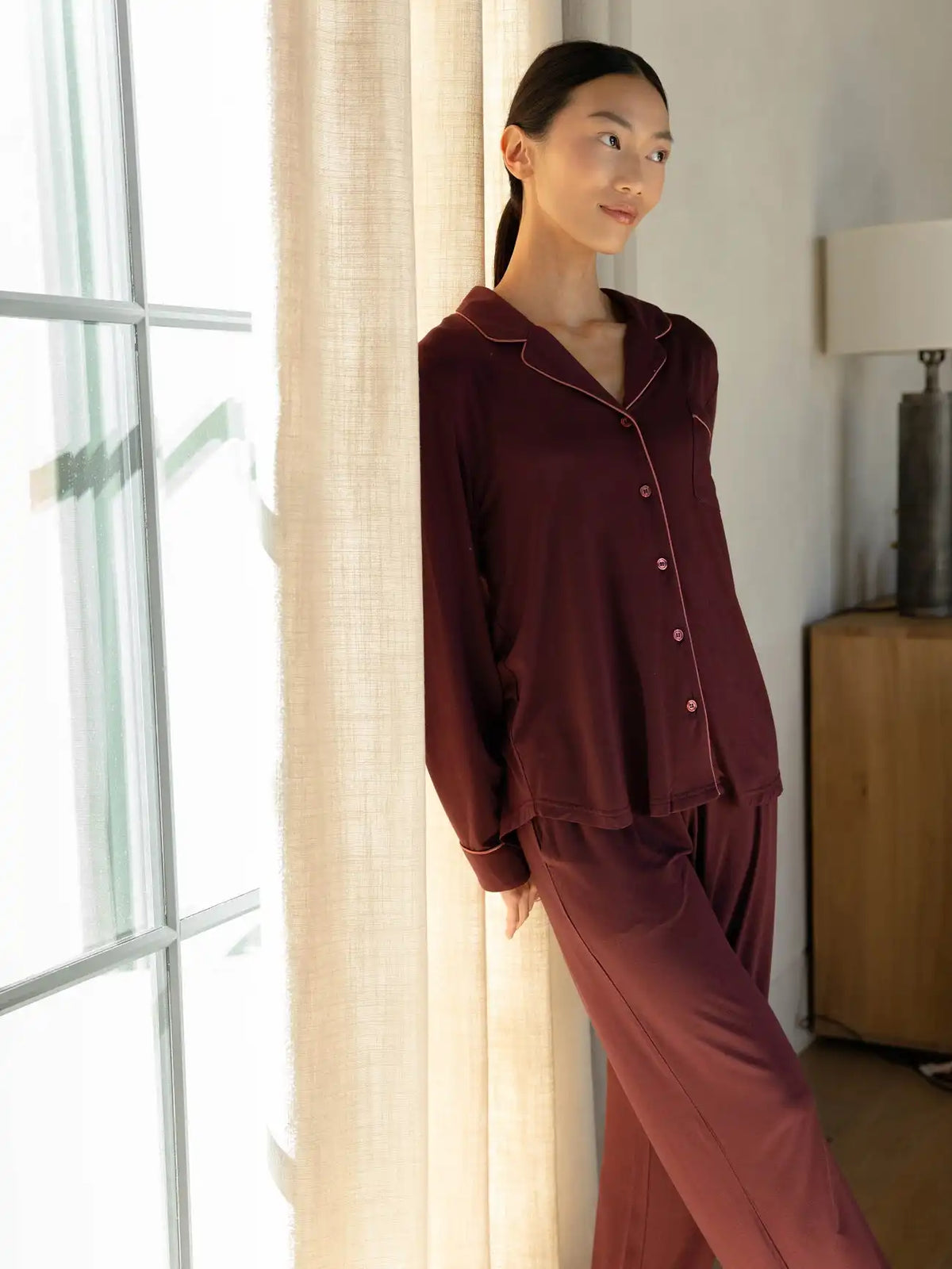 Women's Bamboo Stretch-Knit Long Sleeve Pajama Set - Last Chance