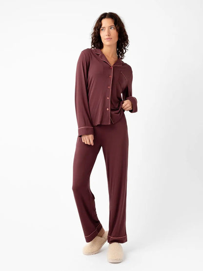 Women's Bamboo Stretch-Knit Long Sleeve Pajama Set - Last Chance