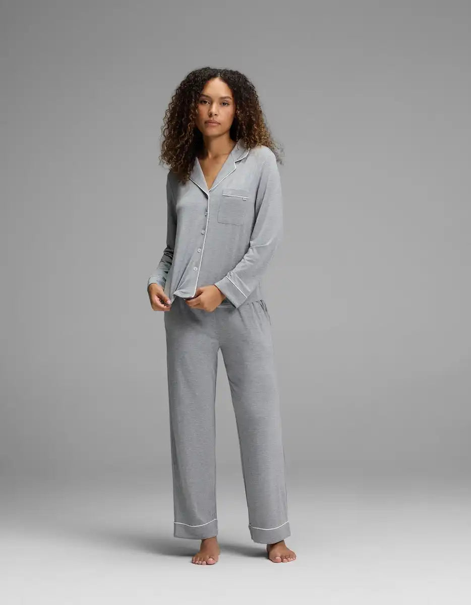 Women's Bamboo Stretch-Knit Long Sleeve Pajama Top - Petite