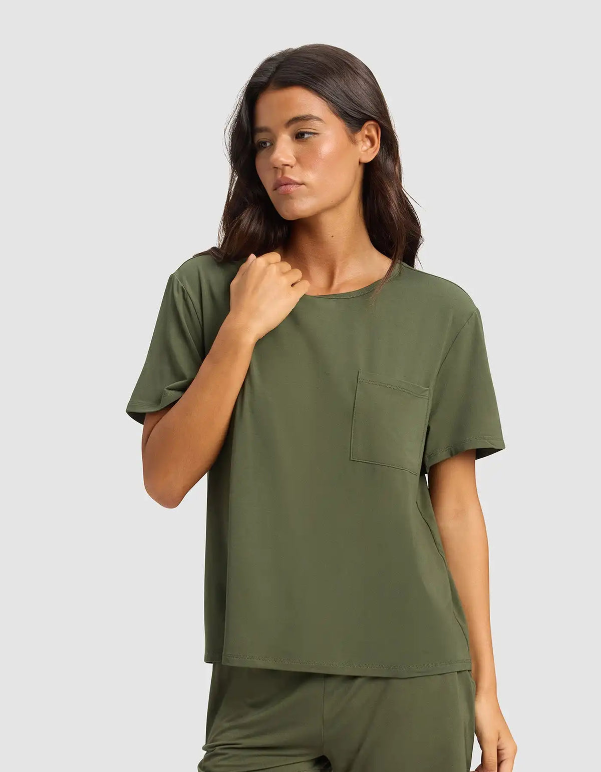 Women's Bamboo Stretch-Knit Lounge Tee & Pants Set