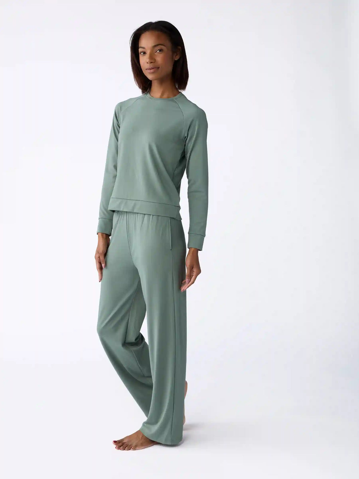 Women's Brushed Bamboo Wide Leg Pull On Pant TALL - Last Chance
