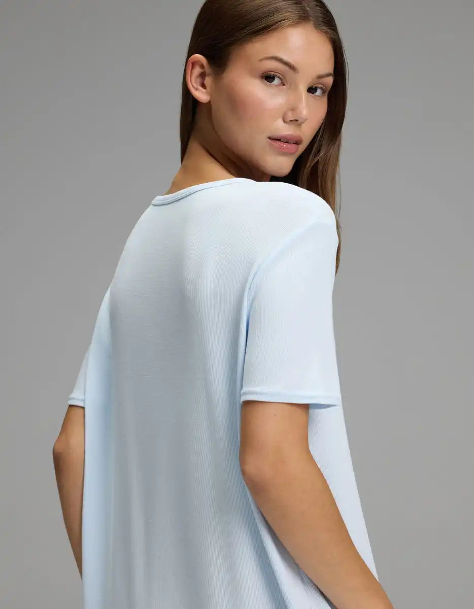 Women's Bamboo Rib-Knit Boyfriend Dress