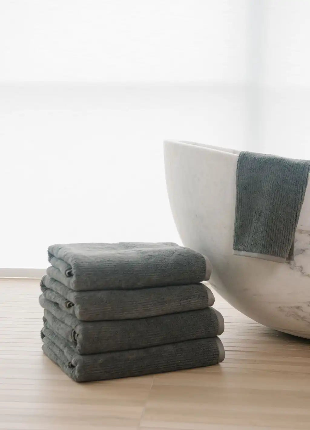 Ribbed Terry Bath Towels - Last Chance