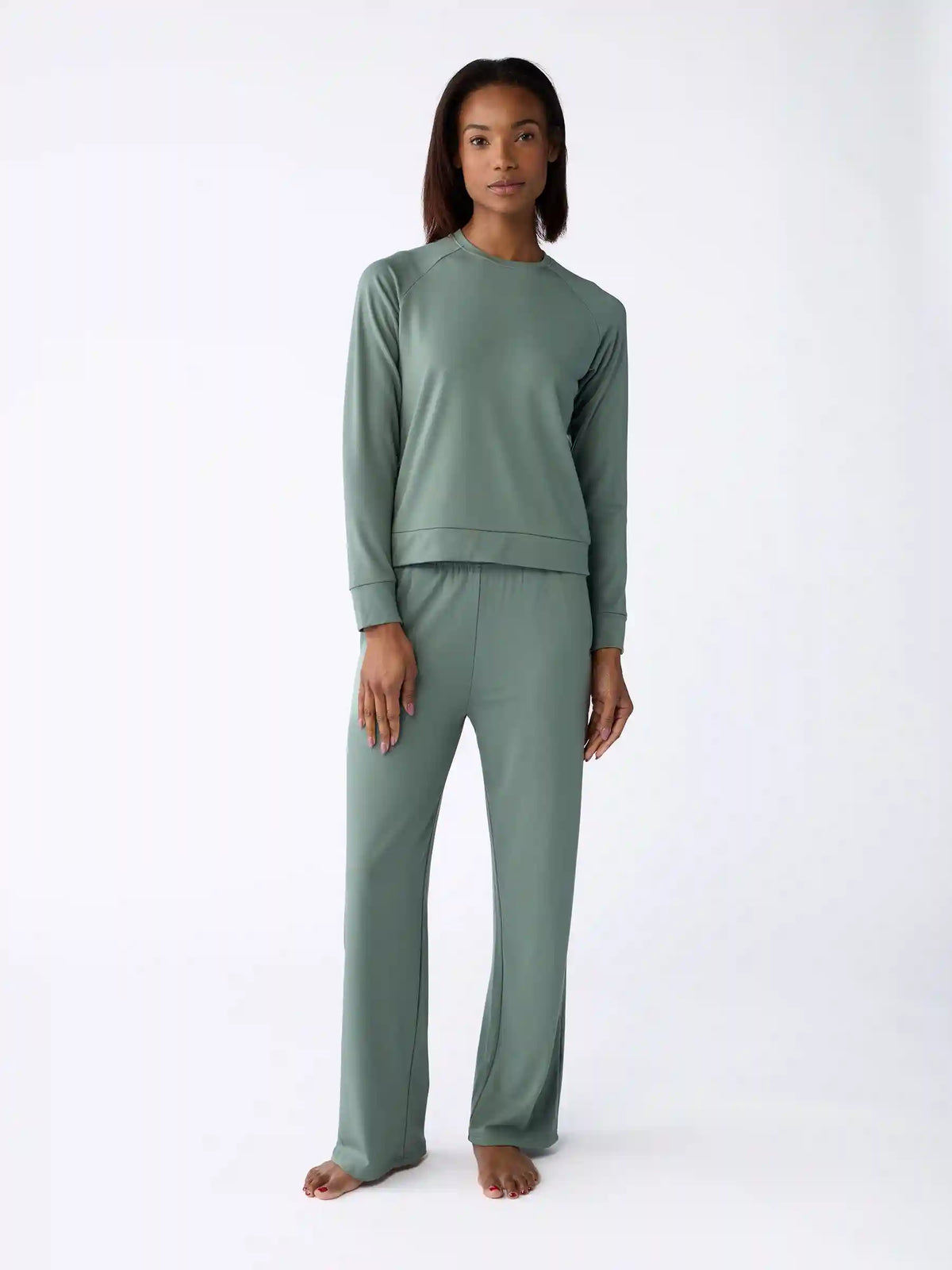 Women's Brushed Bamboo Wide Leg Pull On Pant TALL - Last Chance