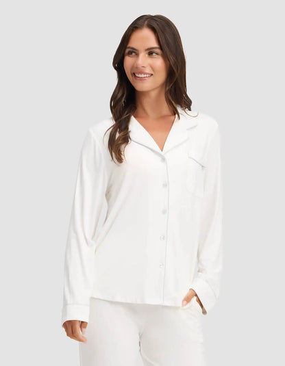 Women's Bamboo Stretch-Knit Long Sleeve Pajama Top