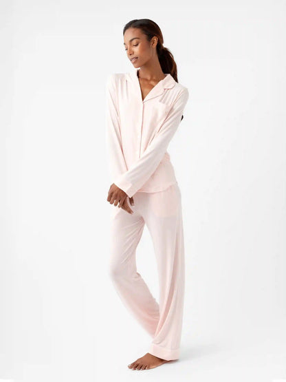 Women's Bamboo Stretch-Knit Long Sleeve Pajama Top TALL
