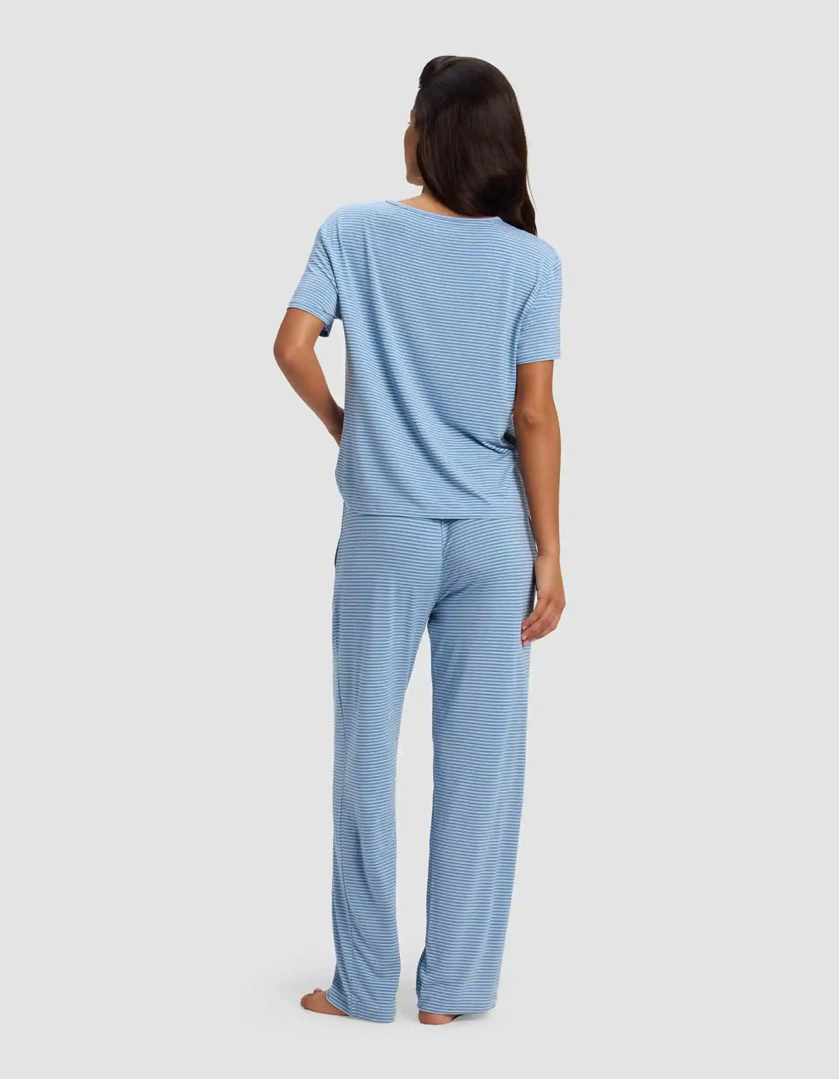 Women's Bamboo Stretch-Knit Lounge Tee & Pants Set