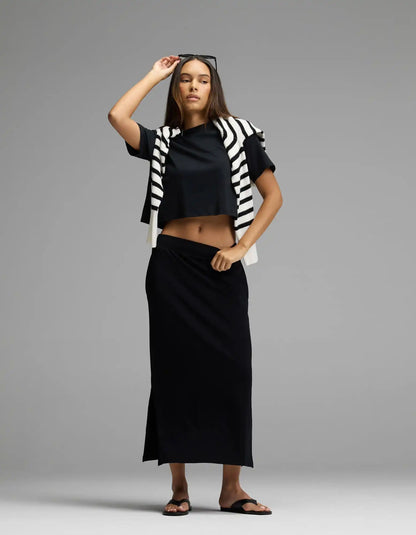 Women's Brushed Bamboo Midi Skirt