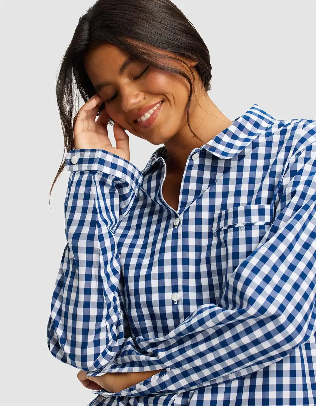 Women's Sutton Long Sleeve Cropped Pajama Set - Last Chance