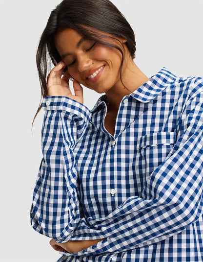Women's Sutton Long Sleeve Cropped Pajama Set - Last Chance