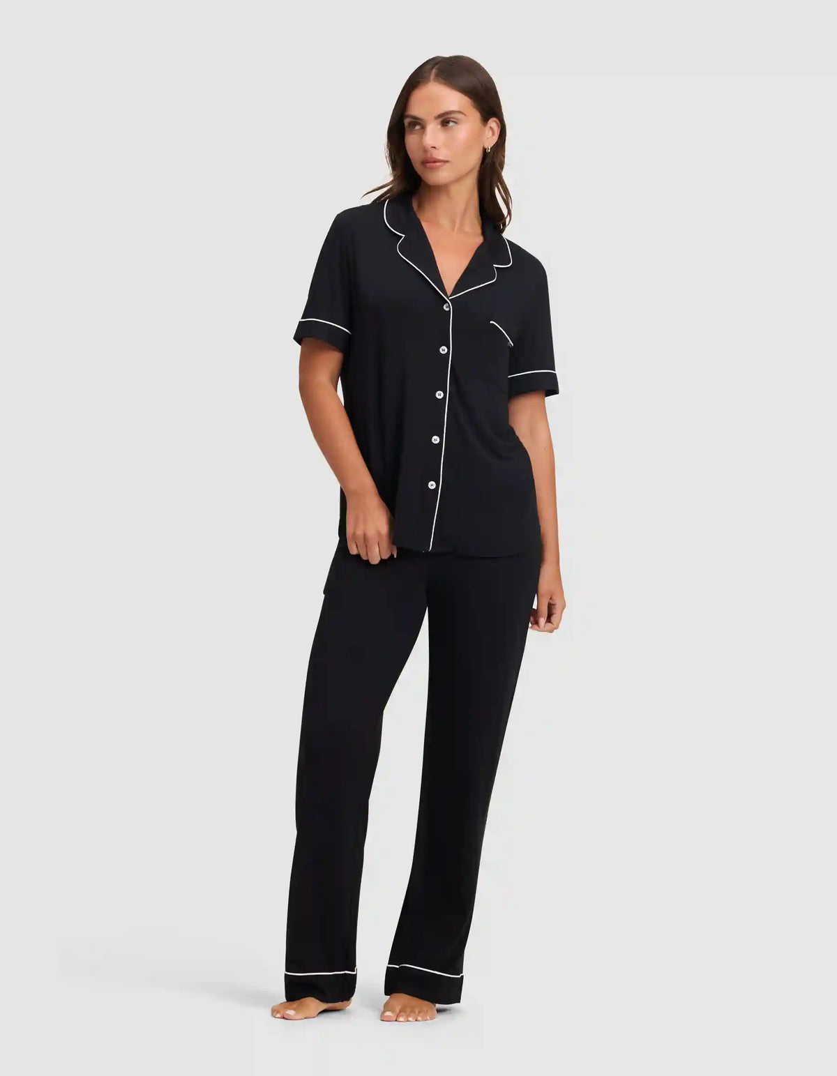 Women's Bamboo Stretch-Knit Short Sleeve Pajama Top