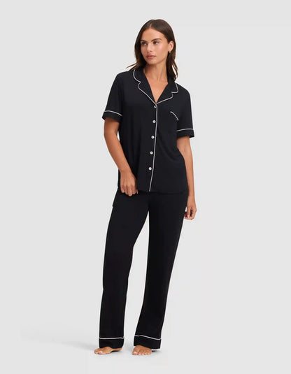Women's Bamboo Stretch-Knit Short Sleeve Pajama Top