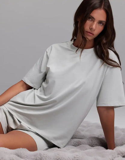 Women's First Layer Pajama Short Sleeve Tee & Boxer Short Set