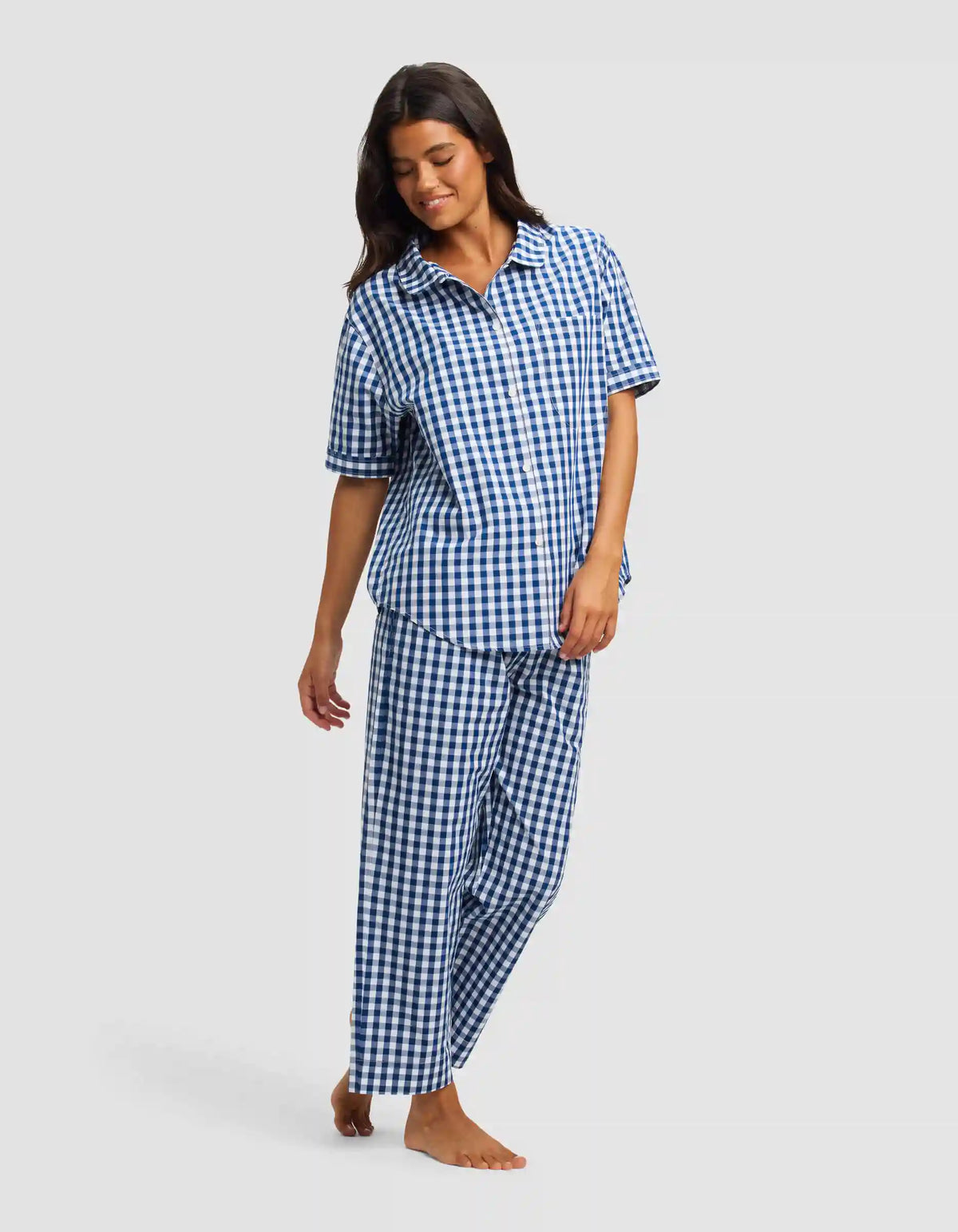 Women's Sutton Short Sleeve & Cropped Pajama Pant Set