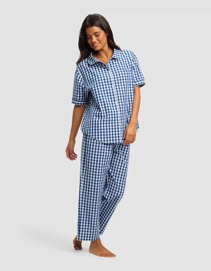Women's Sutton Short Sleeve & Cropped Pajama Pant Set - Last Chance