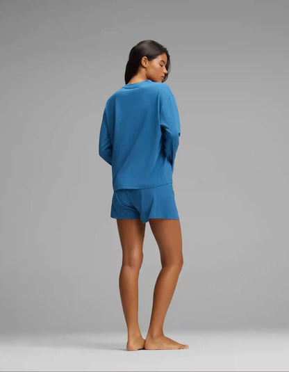 Women's First Layer Long Sleeve Sleep Tee & Boxer Short Set